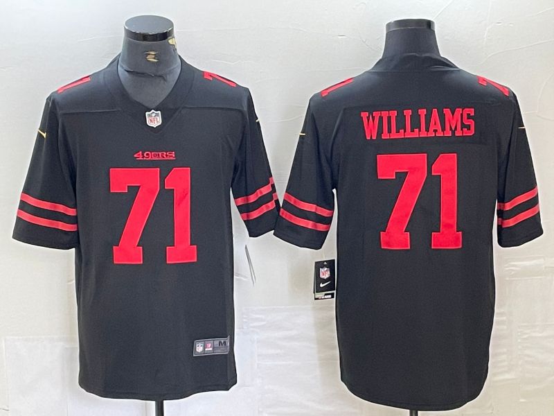 Men San Francisco 49ers #71 Williams Black 2024 Nike Vapor Untouchable Limited NFL Jersey